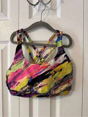 Lululemon Multicolor Criss Cross Sports Bra – Size 6